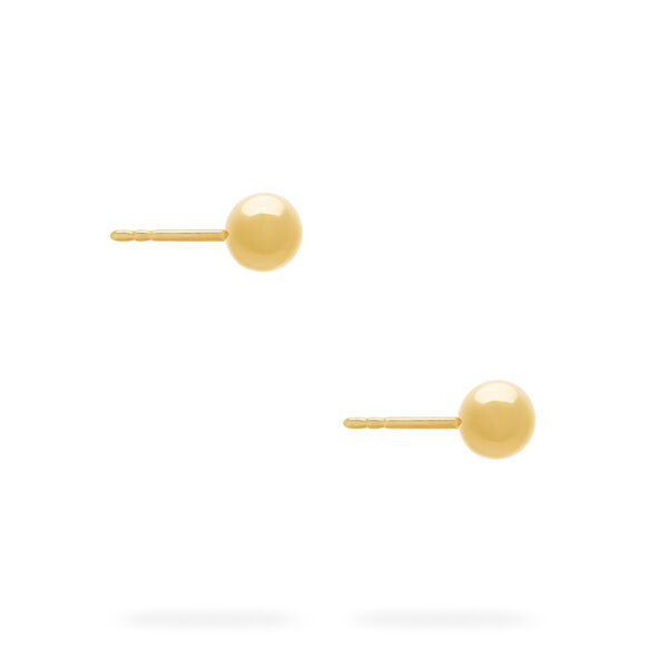 6 mm Yellow Gold Stud Earrings
